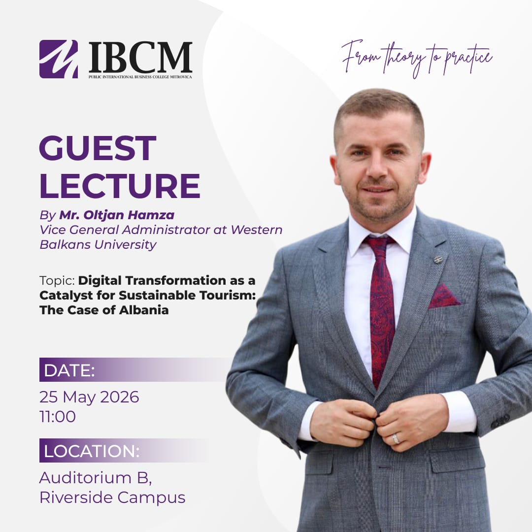 Upcoming Guest Lecture at IBCM: Digital Transformation and Sustainable Tourism